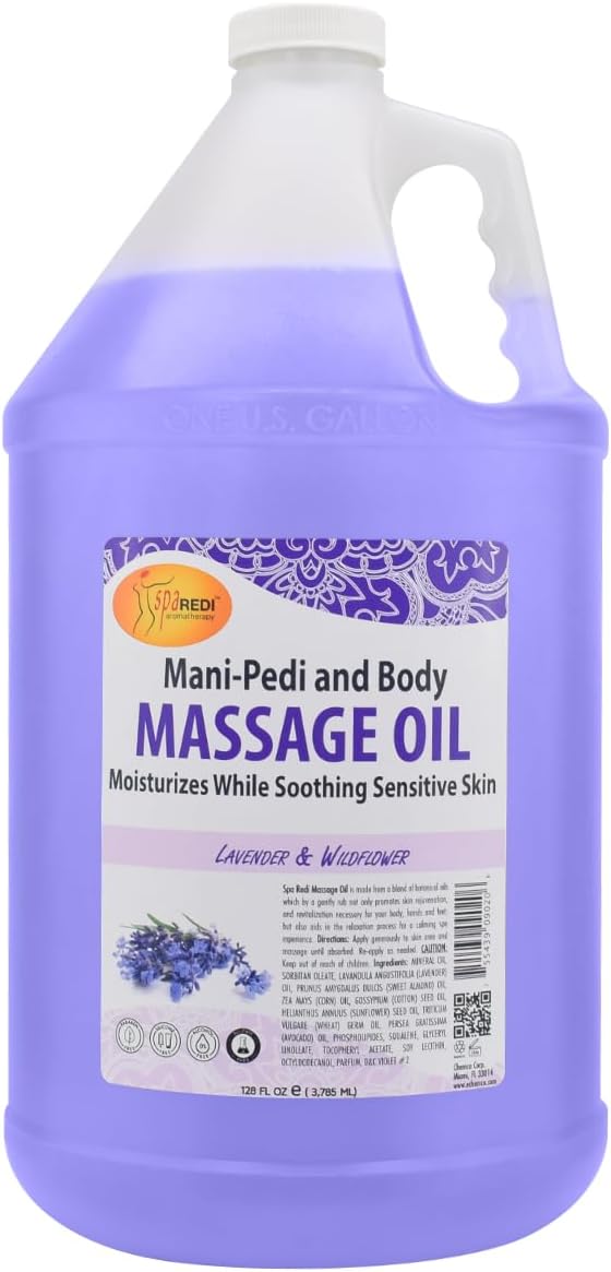 SPA REDI - Massage Oil, Lavender Wildflower, 128 Oz