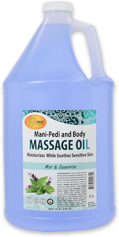 SPA REDI Massage Oil, Mint Eucalyptus, 128 Oz