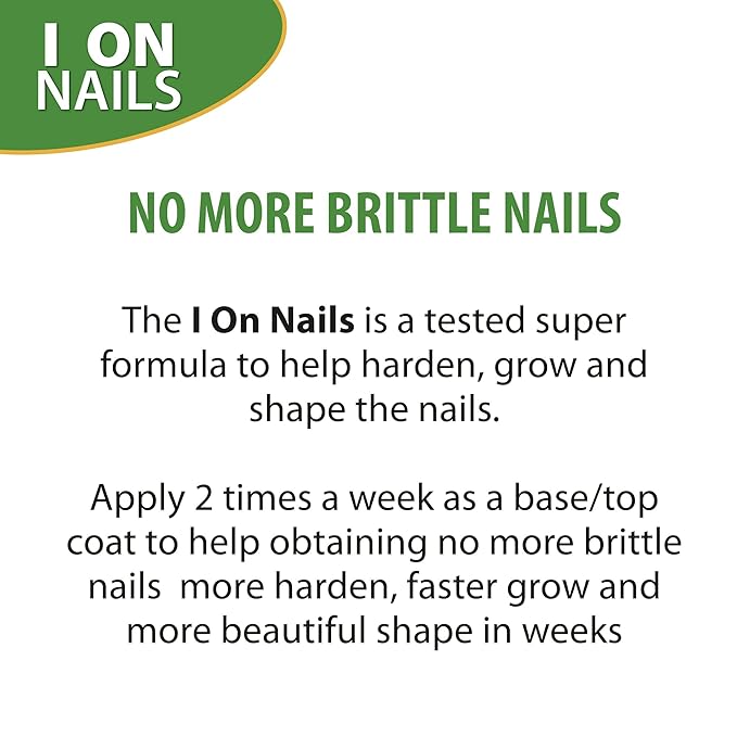 I On Nails Hardener with Calcium Biotin, Longer, Stronger, No More Brittle