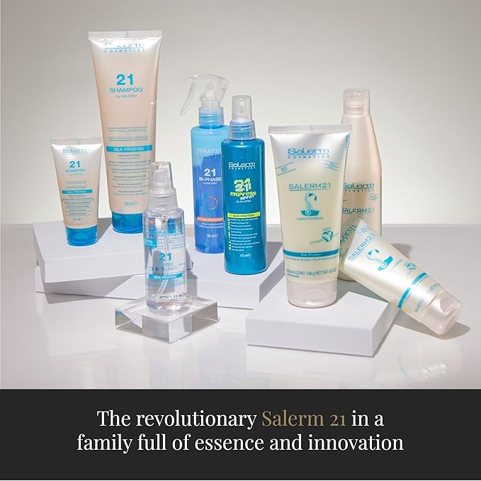 SALERM - Instant Hair Conditioner 21 Silk Protein - 250 ml Leave-In or Rinse-Out Conditioner - with Silk Proteins - Heat Protector and Hydrating
