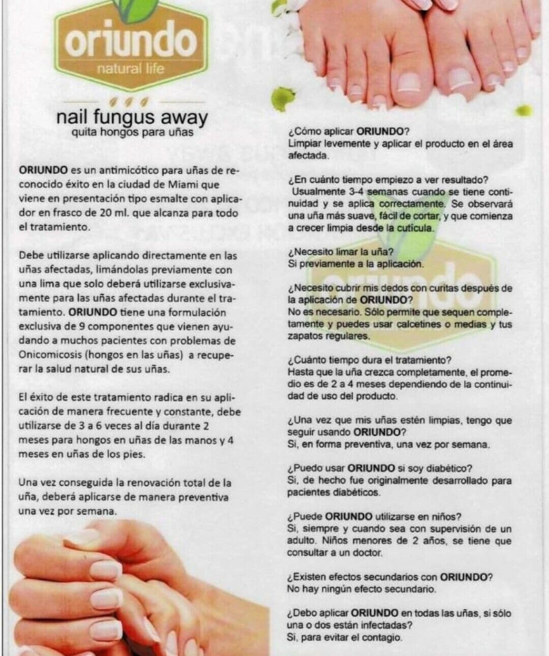 Oriundo Nail Fungus Away Treatment – Anti-Fungal Nail Solution