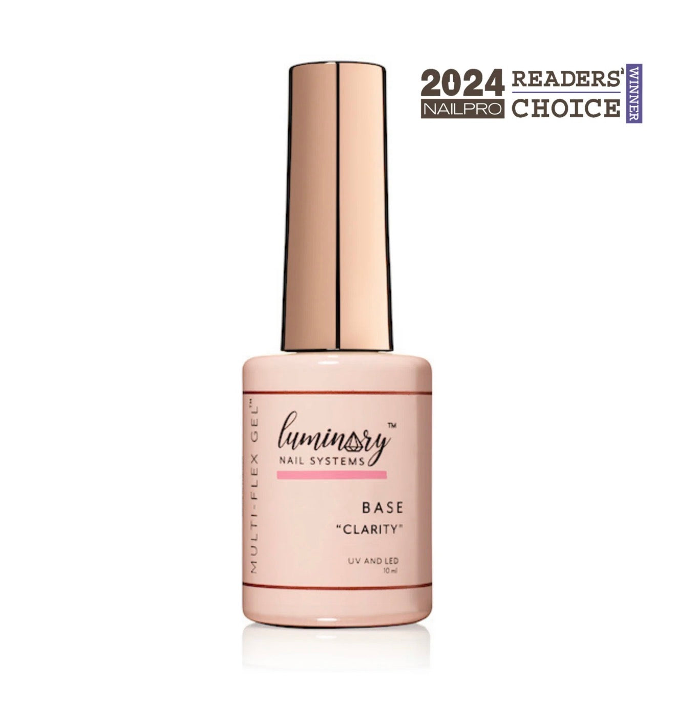 Luminary Clarity Multi-Flex Gel Base 10ml – 6 Pack | Best Seller Builder Gel Base for Strong, Flexible Nails