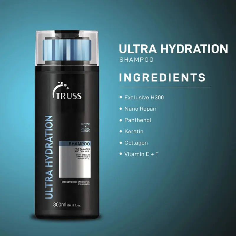 TRUSS Ultra Hydration Conditioner and Shampoo Set Bundle with Net Hair Mask