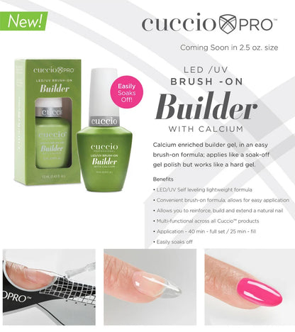 Cuccio Brush-on Builder Gel with Calcium LED/UV Clear 0.43oz (13mL)