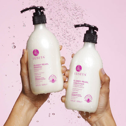 LUSETA Glossy Pearl Shampoo for Smoothing and Nourishing Frizzy, Moisturizing Shampoo with Pearl Extract, Enhances Natural Luster for Dull hair 16.9 fl.oz.