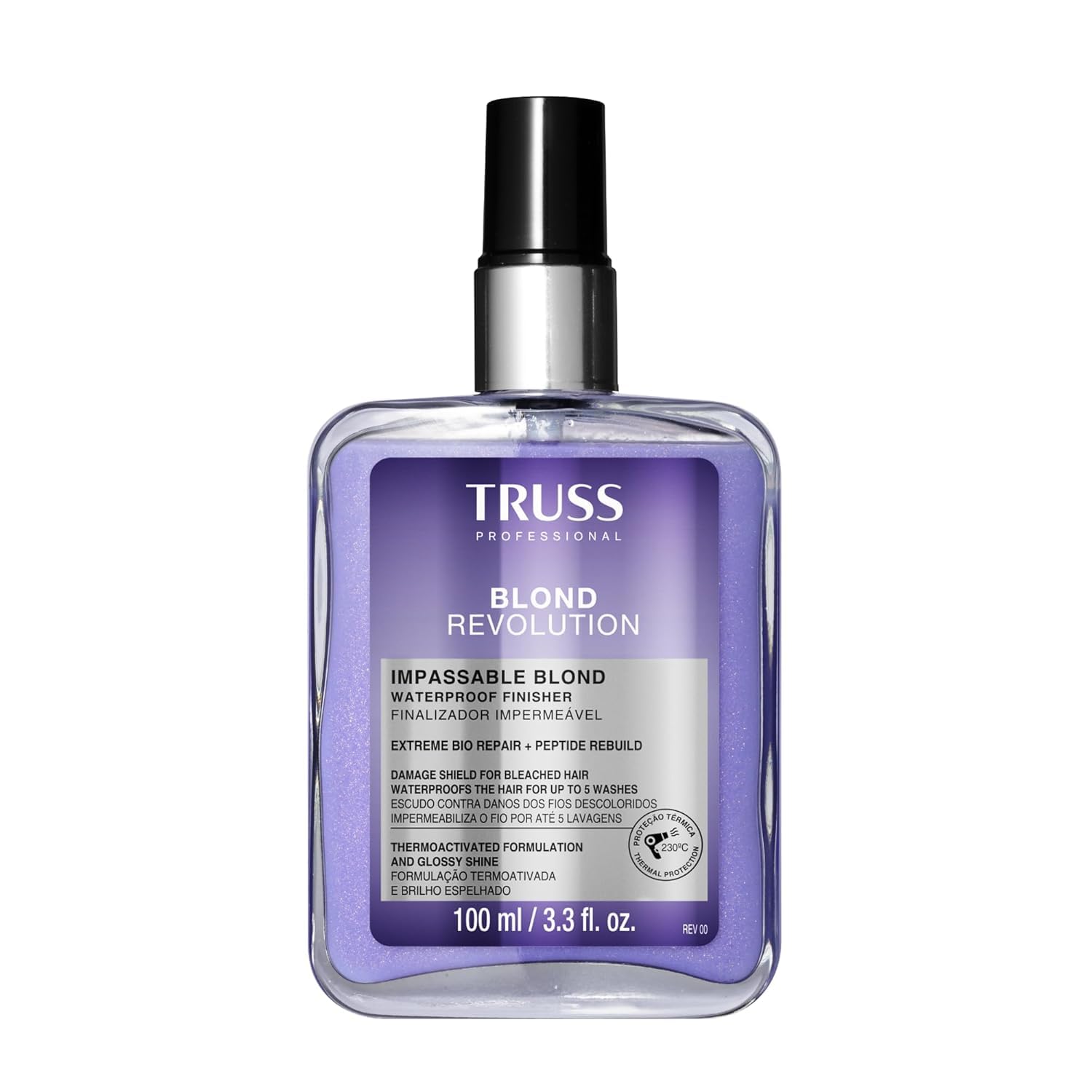 TRUSS Blond Revolution Shampoo, Net Mask &amp; Impassable Heat Protectant Spray - Gentle Cleansing Shampoo, Repairing Hair Mask and Frizz Control Waterproof Spray for Color Treated Hai