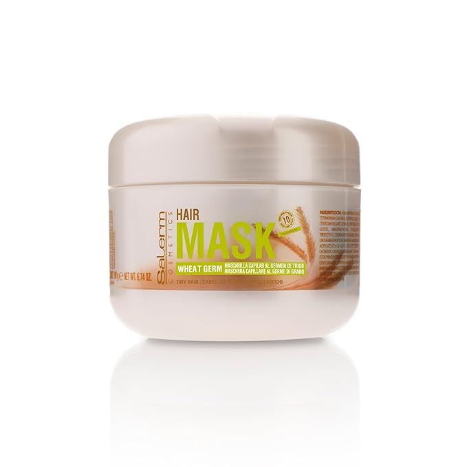 SALERM Nourishing Hair Mask with Wheat Germ - for Dry and Damaged Hair - Deep Hair Hydration - Shine and Brightness - Hair Strengthening