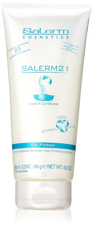 SALERM - Instant Hair Conditioner 21 Silk Protein - 250 ml Leave-In or Rinse-Out Conditioner - with Silk Proteins - Heat Protector and Hydrating