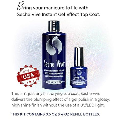 Seche Vive Instant Gel Effect Top Coat – High Shine Long Lasting