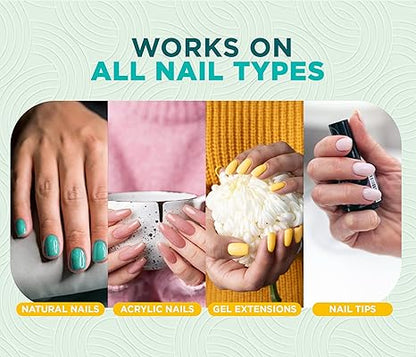 South Beach Nails Base Gel &amp; Non Cleanse Top Gel Set – Professional Nail Polish Kit – LED/UV Compatible – Long-Lasting Shine – 2 x 15ml Bottles