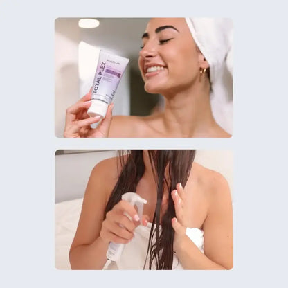 Kativa Total Plex Liquid Shampoo - 250ml Gentle Bond Repair Cleanser for Adults, Nano Bond Complex, Salt-Free Sulfate-Free Color-Safe Strengthening Shampoo, Single Item