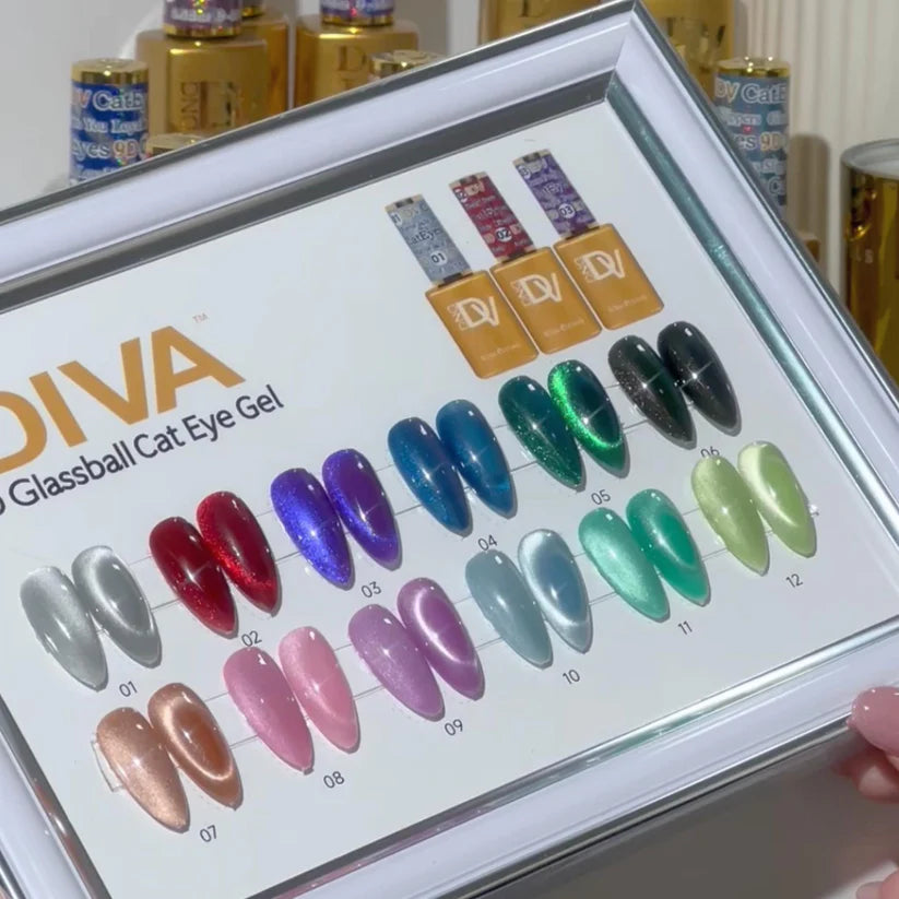 DIVA 9D Cat Eye Glassball — 12 Set