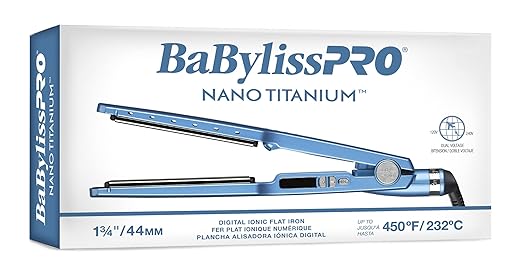 BabylissPRO Nano Titanium Ionic Hair Straightener 1 3/4”44mm
