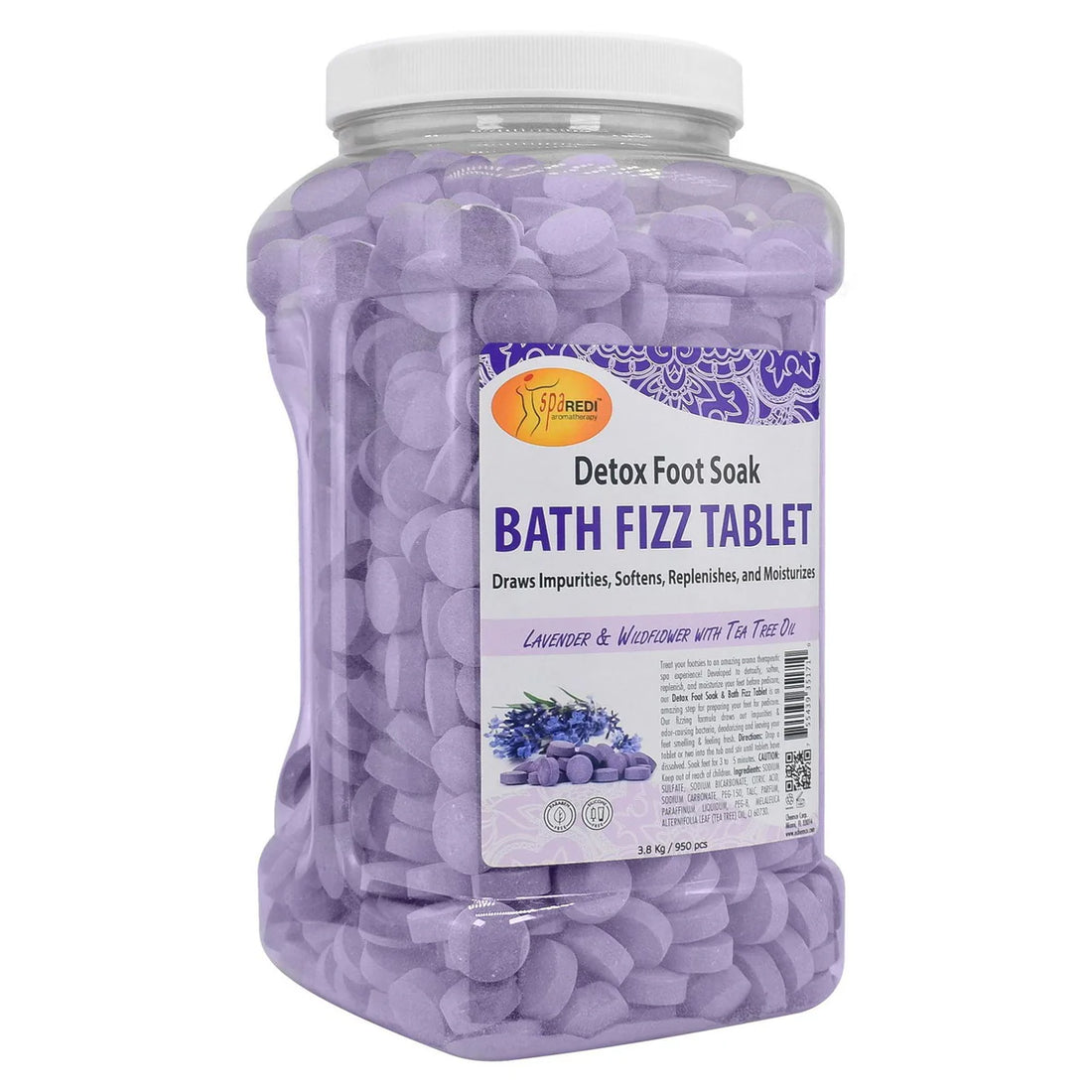SPA REDI  Bath Fizz 950 Tablets, Lavender &amp; Wildflower