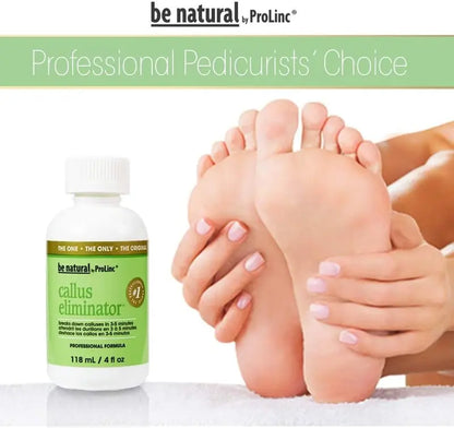 ProLinc Be Natural Callus Eliminator Foot Cream - Professional Grade 4 Fl Oz (118ml) Fast-Acting Foot Care Solution for Quick Results, Youth-Targeted Corn &amp; Callus Remover