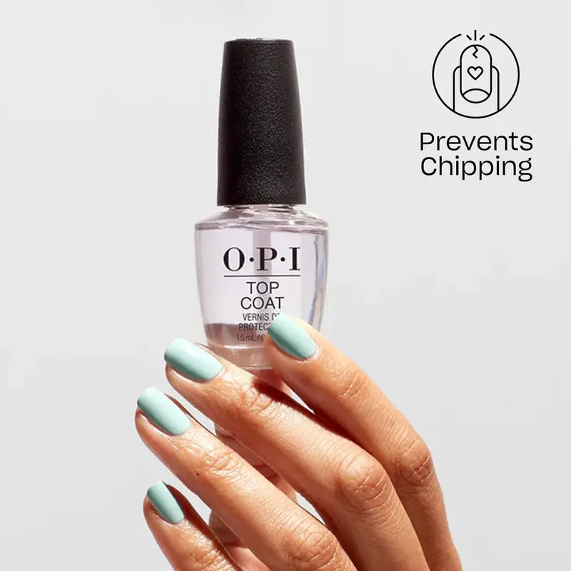 OPI Nail Lacquer Top Coat Bottle - Single Item for Youth, Fast-Drying, Chip-Resistant, Long-Lasting, Gel-Like Fuller Nail Look, Matte Finish, Glossy Manicure Protector