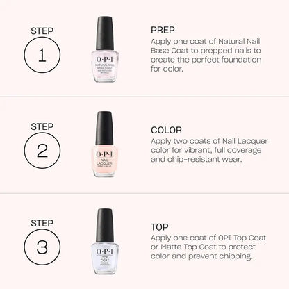 OPI Nail Lacquer Top Coat Bottle - Single Item for Youth, Fast-Drying, Chip-Resistant, Long-Lasting, Gel-Like Fuller Nail Look, Matte Finish, Glossy Manicure Protector